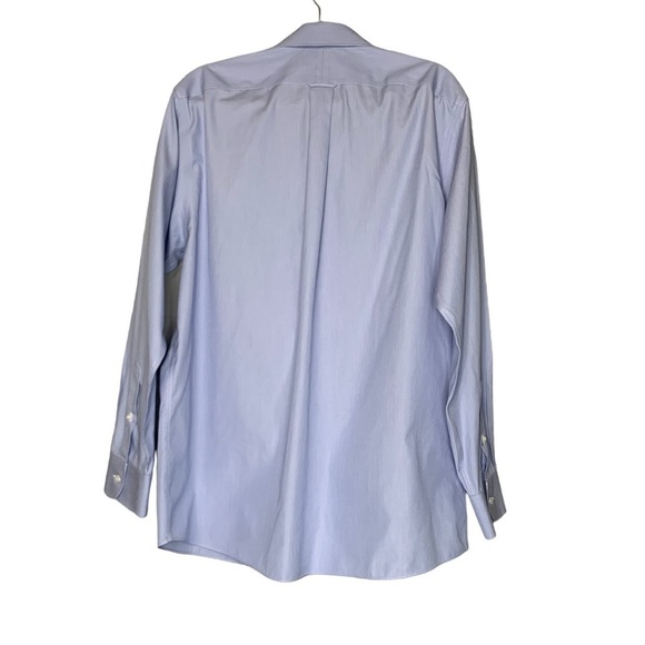 Roundtree & Yorke‎ Gold Label Slim Fit blue button down dress shirt Size 17.5 34 - Picture 2 of 5